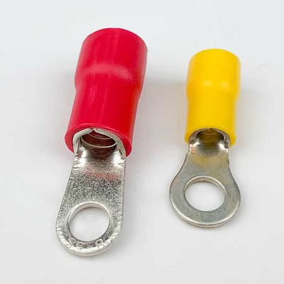 RV Type Cold Pressed Pre Insulated Terminal Block Cable Crimp Connectors O-Shaped